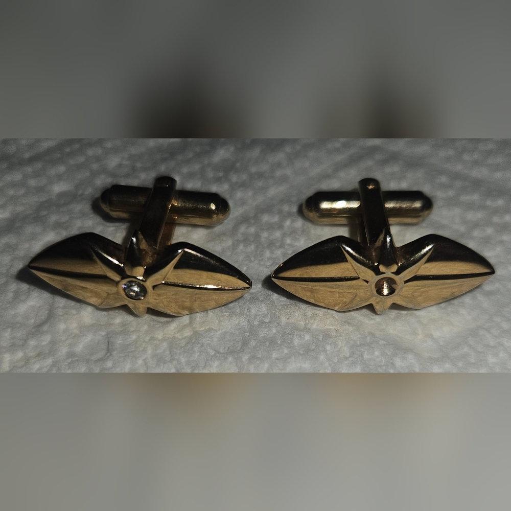 Gold Color Cufflinks with Star Design